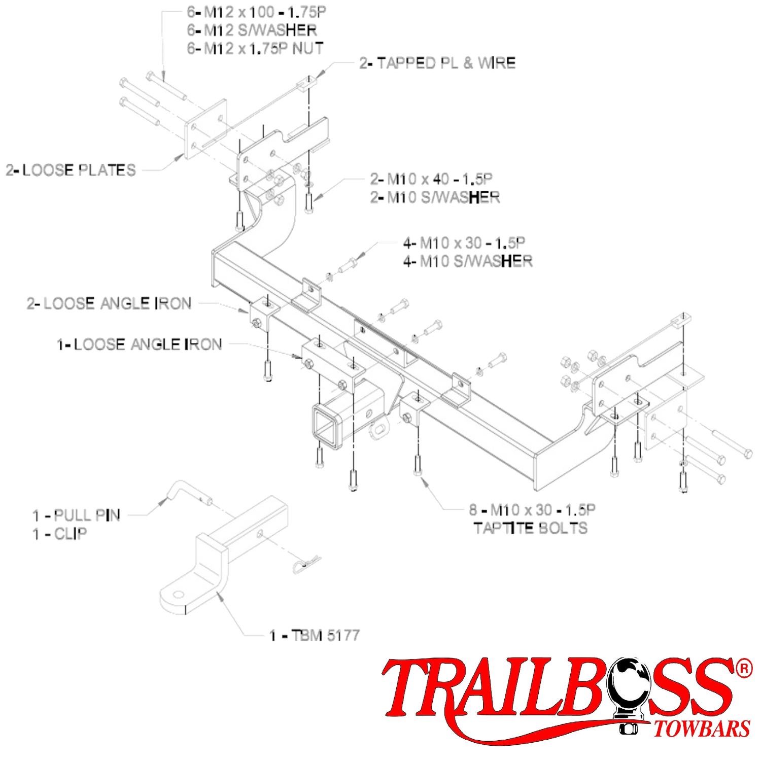 Ford Falcon AU BA BF FG FGX (XR6 & XR8 FPV Only) 07/1999 - On - Towbar Kit