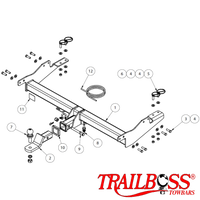 Foton Tunland Tub Body No Bumper 10/2012 - 07/2017 (Dual cab with plain bumper only) - Towbar Kit