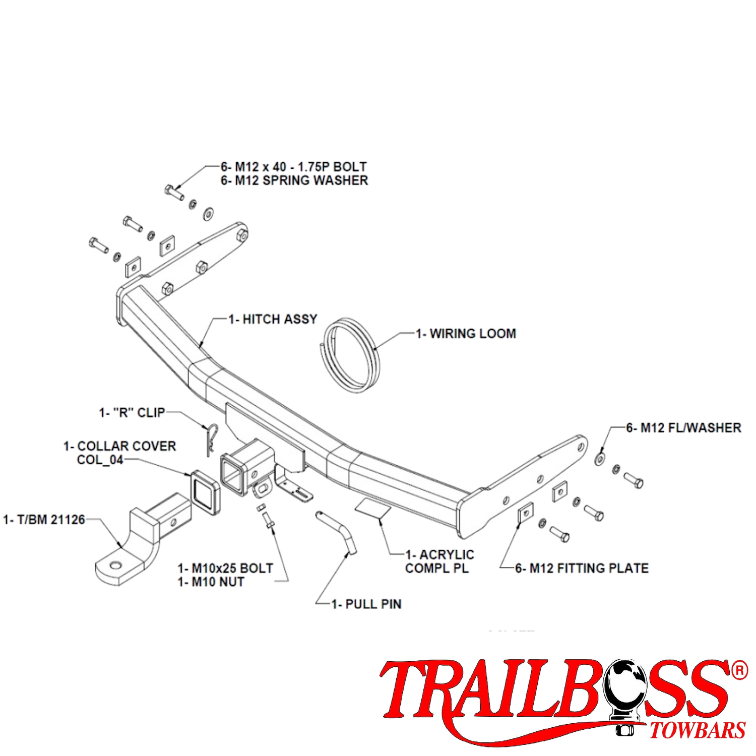 Great Wall X200 & X240 SUV 04/2011 - 07/2015 (Plug In Wiring) - Towbar Kit