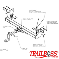 Holden Rodeo Tub Body No Step (Not Sports) 03/2003 - 06/2008 - Towbar Kit