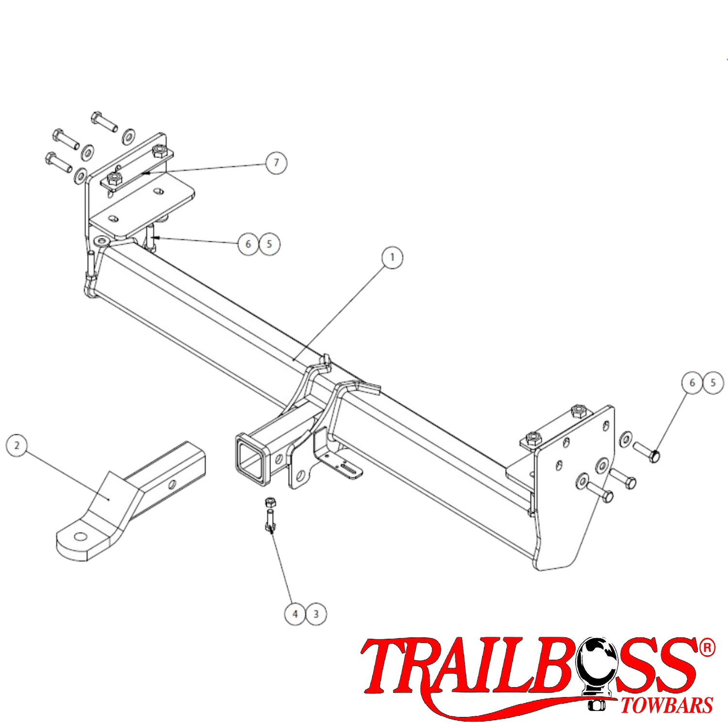 Isuzu D-Max TF 2wd & 4wd Tub Body No Bumper 06/2012 - 07/2020 - Towbar Kit