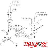 Holden Commodore VU, VY, VZ (Inc S & SS) Tub Body 01/2001 - 09/2007 - Towbar Kit