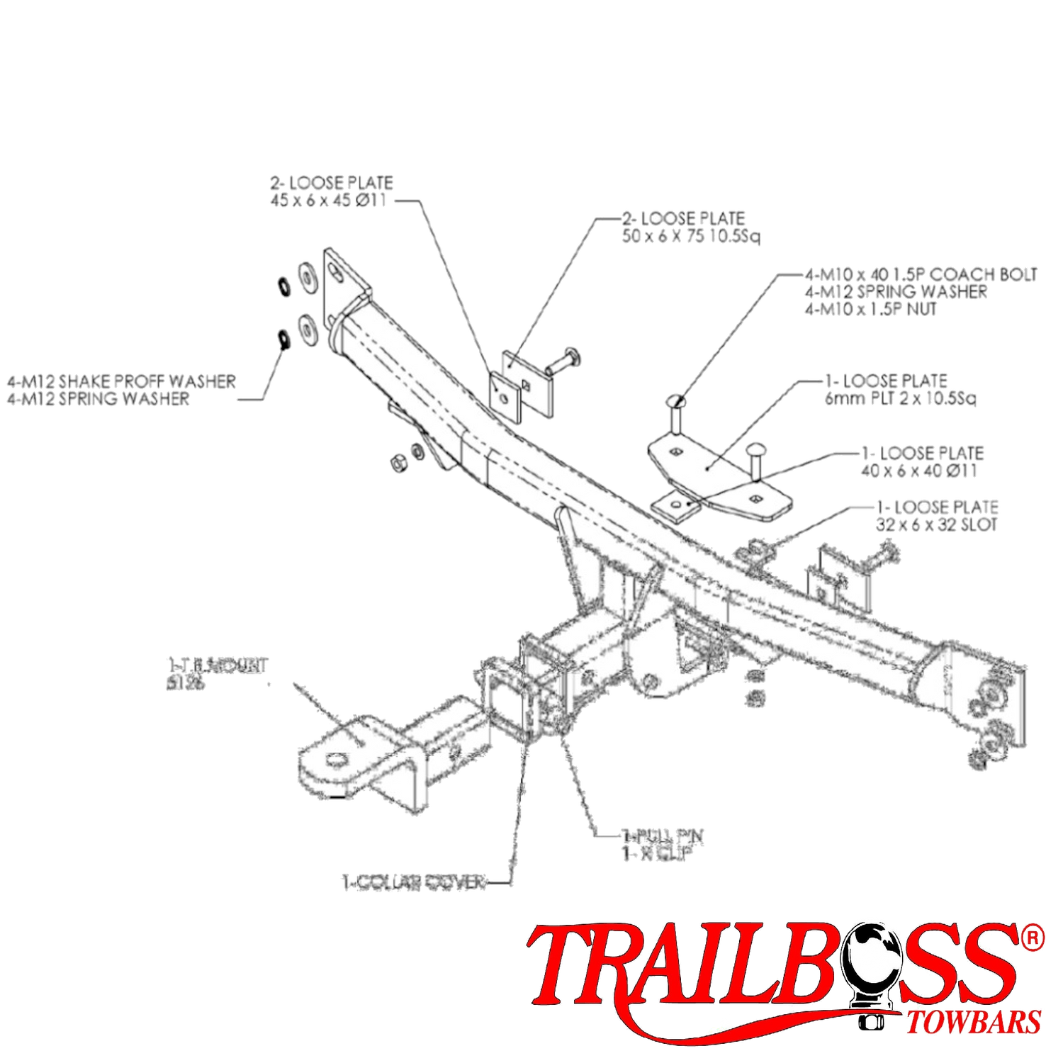Holden Monaro Coupe 12/2001 - 12/2009 - Towbar Kit