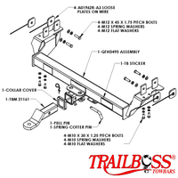 Holden Colorado RC 2wd & 4wd Hi-Rider Tub Body With Bumper 07/2008 - 05/2012 - Towbar Kit