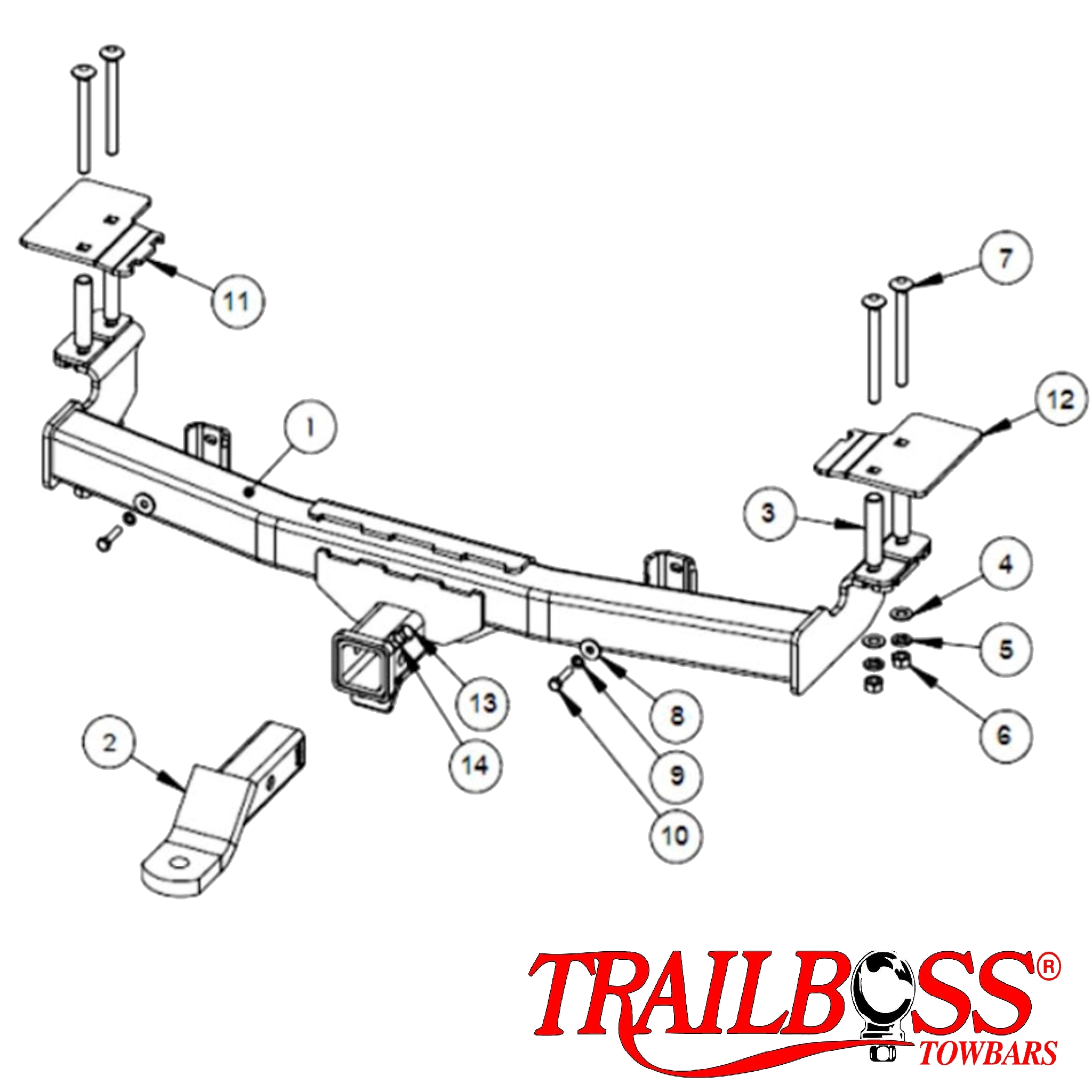 Holden Commodore VF Tub Body 05/2013 - 10/2017 (Inc SS) - Towbar Kit