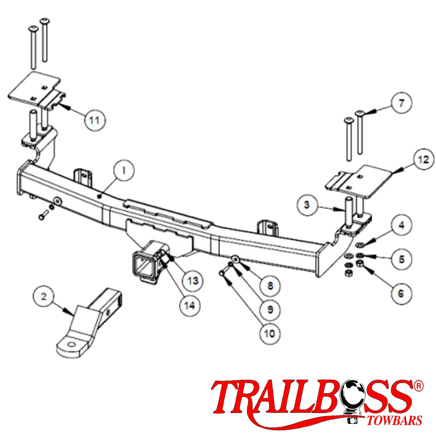 Holden Commodore VF Tub Body 05/2013 - 10/2017 (Inc SS) - Towbar Kit