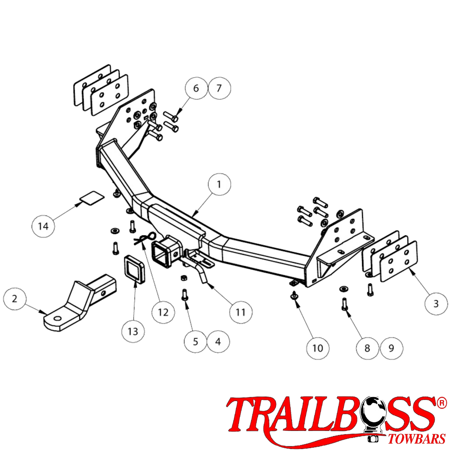 Holden Colorado 7 SUV 07/2016 - 11/2020 - Towbar Kit