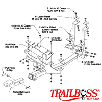 Holden Commodore VP, VR, VS V6 With IRS Sedan 10/1991 - 08/1997 - Towbar Kit