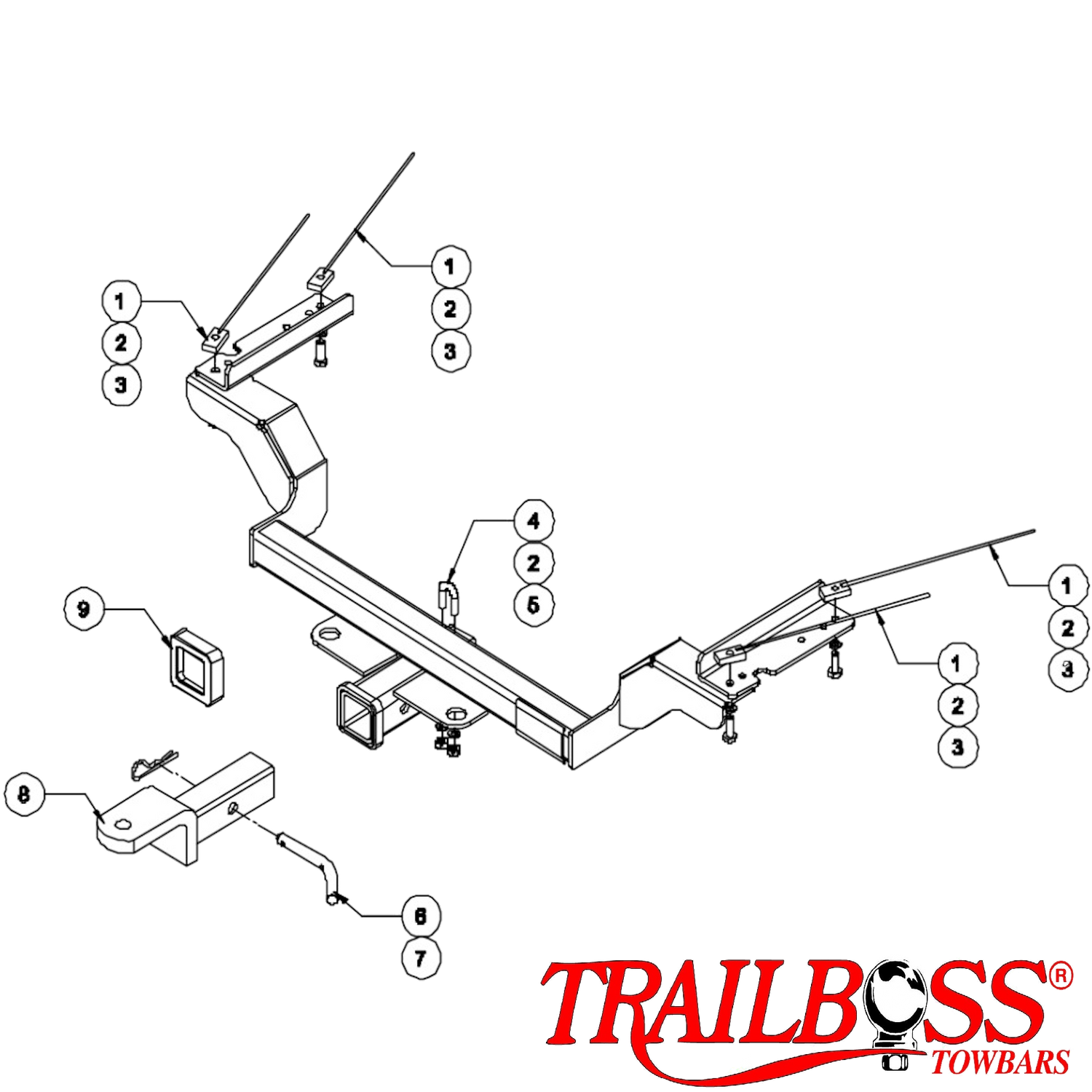 Honda MDX SUV (Single Exhaust) 04/2003 - 12/2006 - Towbar Kit