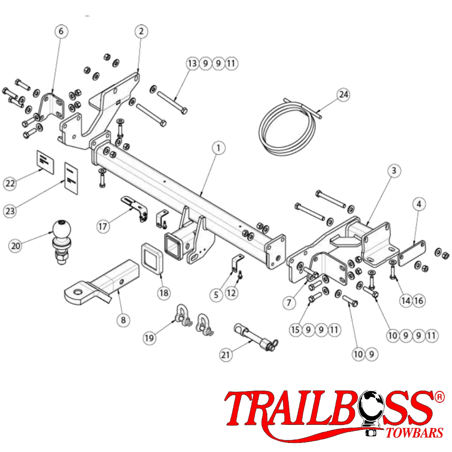 Hyundai Palisade SUV 01/2020 - On - Towbar Kit