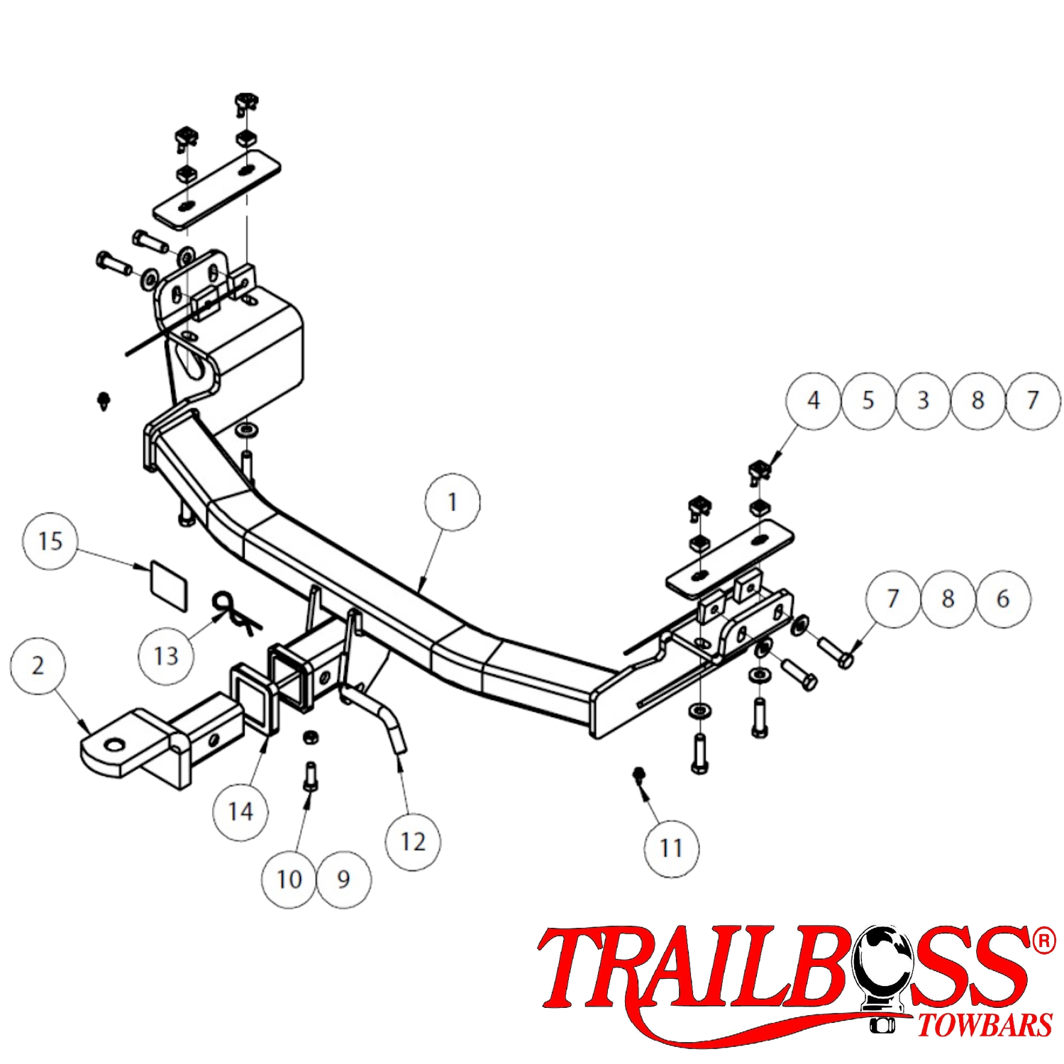 Jeep Cherokee KL SUV 06/2014 - 07/2018 (Inc Limited, Trailhawk & Longitude) - Towbar Kit