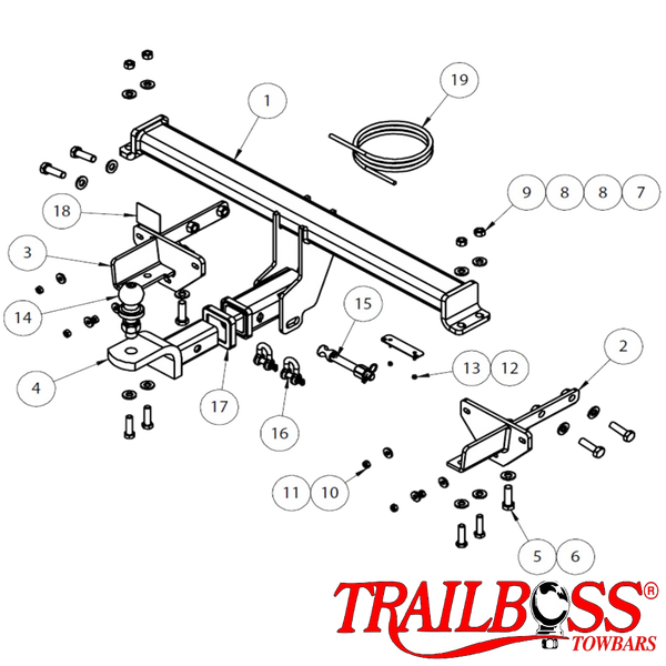 Jeep Renegade SUV 09/2015 - 03/2017 (Not Trailhawk) - Towbar Kit