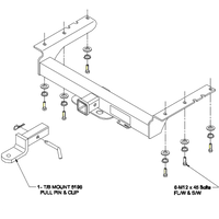 Jeep Cherokee LTD / Sport SUV 08/1997 - 08/2001 (Petrol model with plastic fuel tank) - Towbar Kit