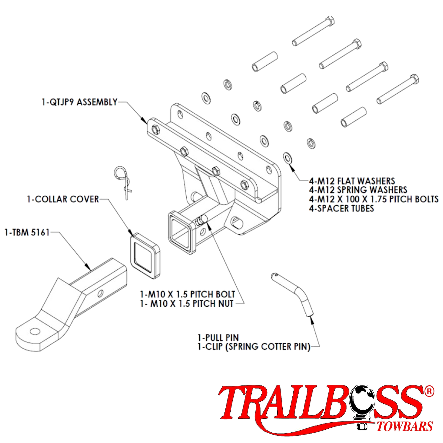 Jeep Commander XH SUV 06/2006 - 01/2011 - Towbar Kit