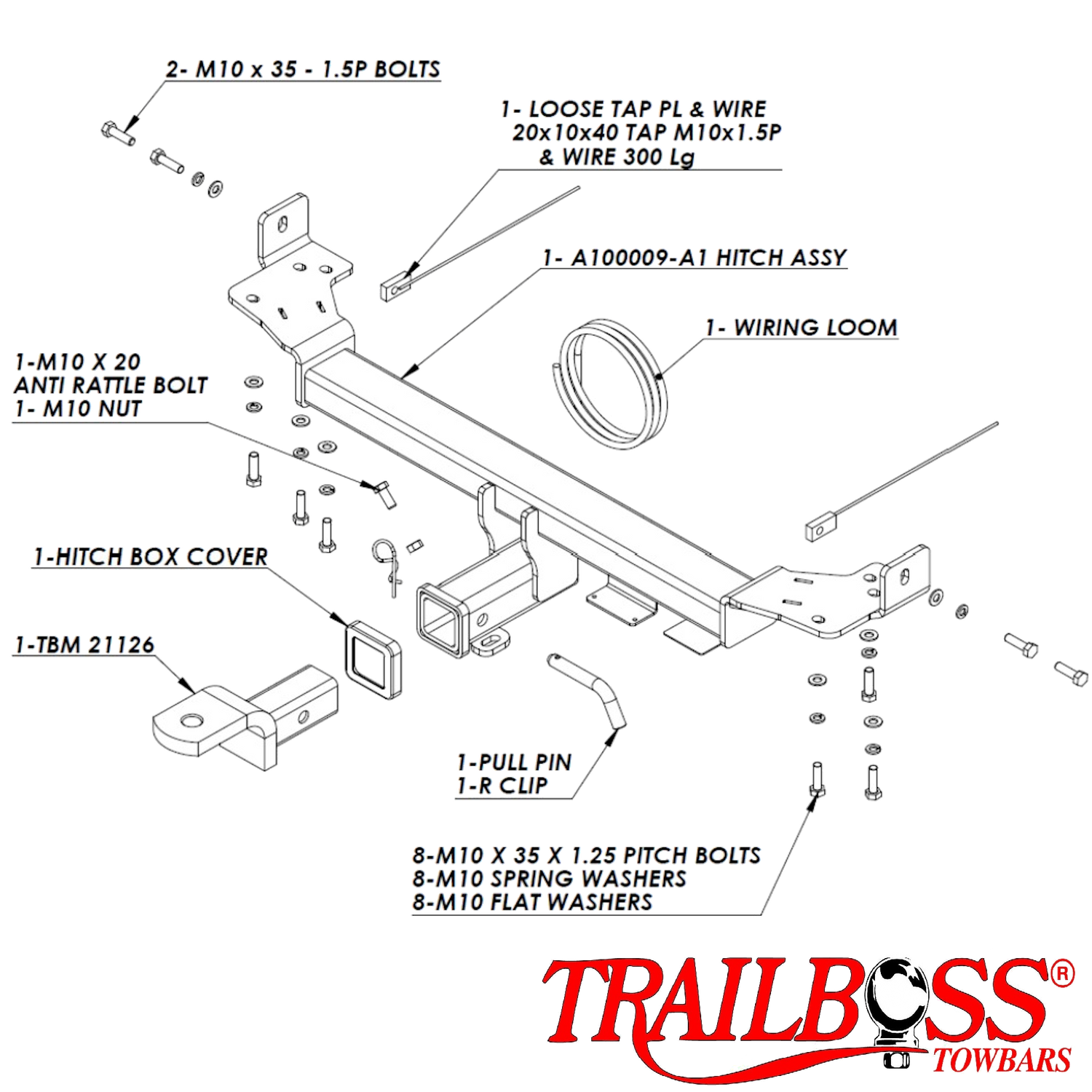 Kia Sportage SUV 08/2004 - 12/2009 - Towbar Kit