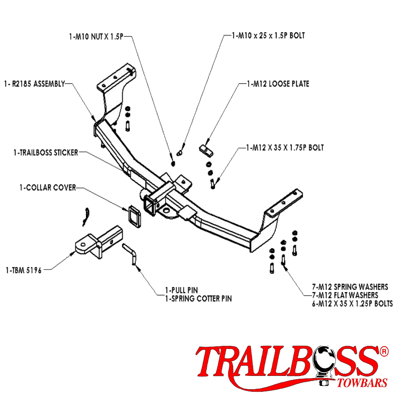 Kia Grand Carnival People Mover 01/2006 - 03/2015 - Towbar Kit