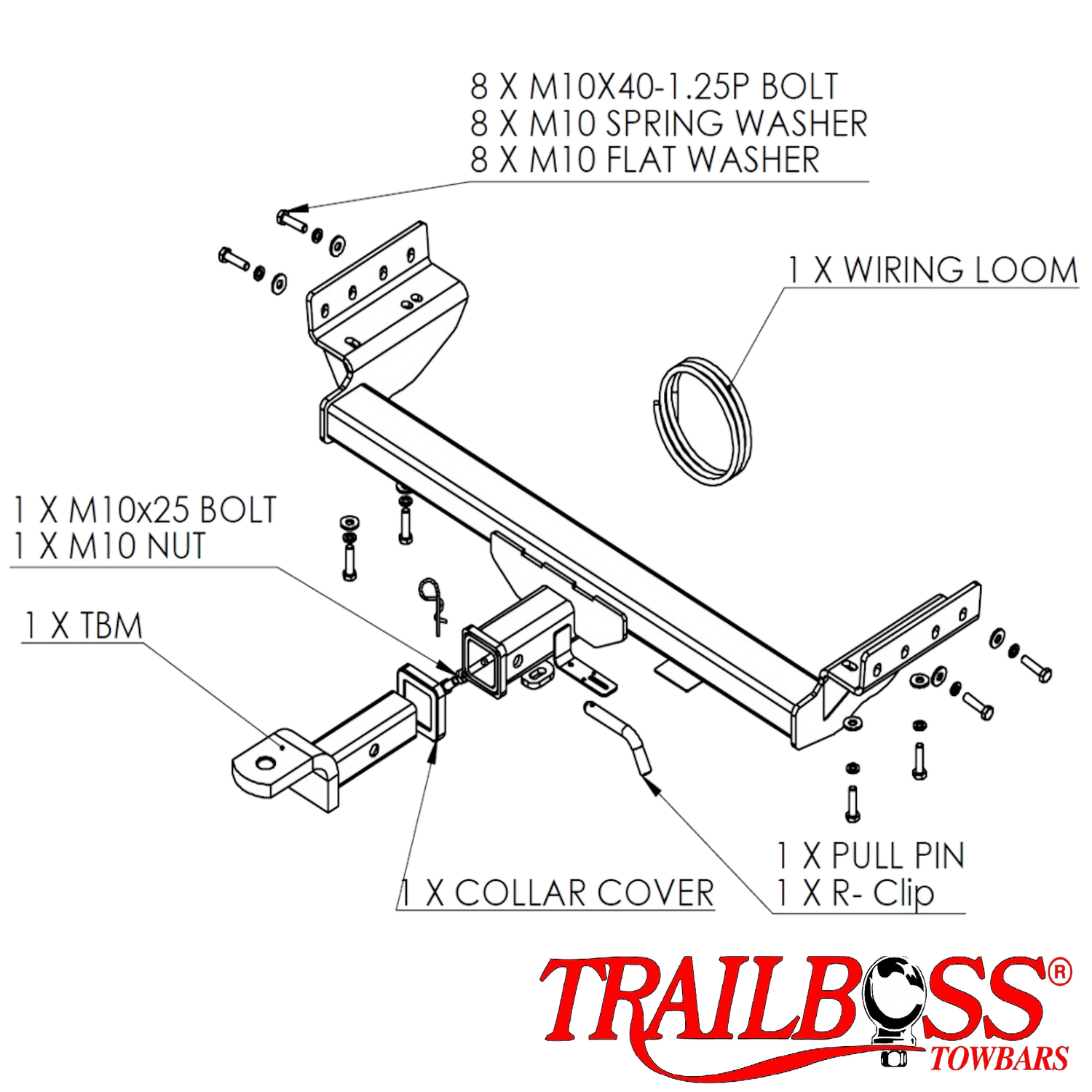 Kia Sportage SUV 03/2013 - 10/2015 (Plug in wiring) - Towbar Kit