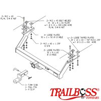 Ford Courier 4wd Tub Body With Bumper 06/1985 - 12/2006 - Towbar Kit