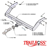 Ford Ranger 4wd Cab Chassis No Bumper 02/2007 - 09/2011 - Towbar Kit