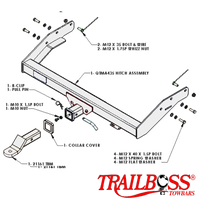 Ford Ranger 2wd Lo-Rider Cab Chassis No Bumper 02/2007 - 09/2011 - Towbar Kit