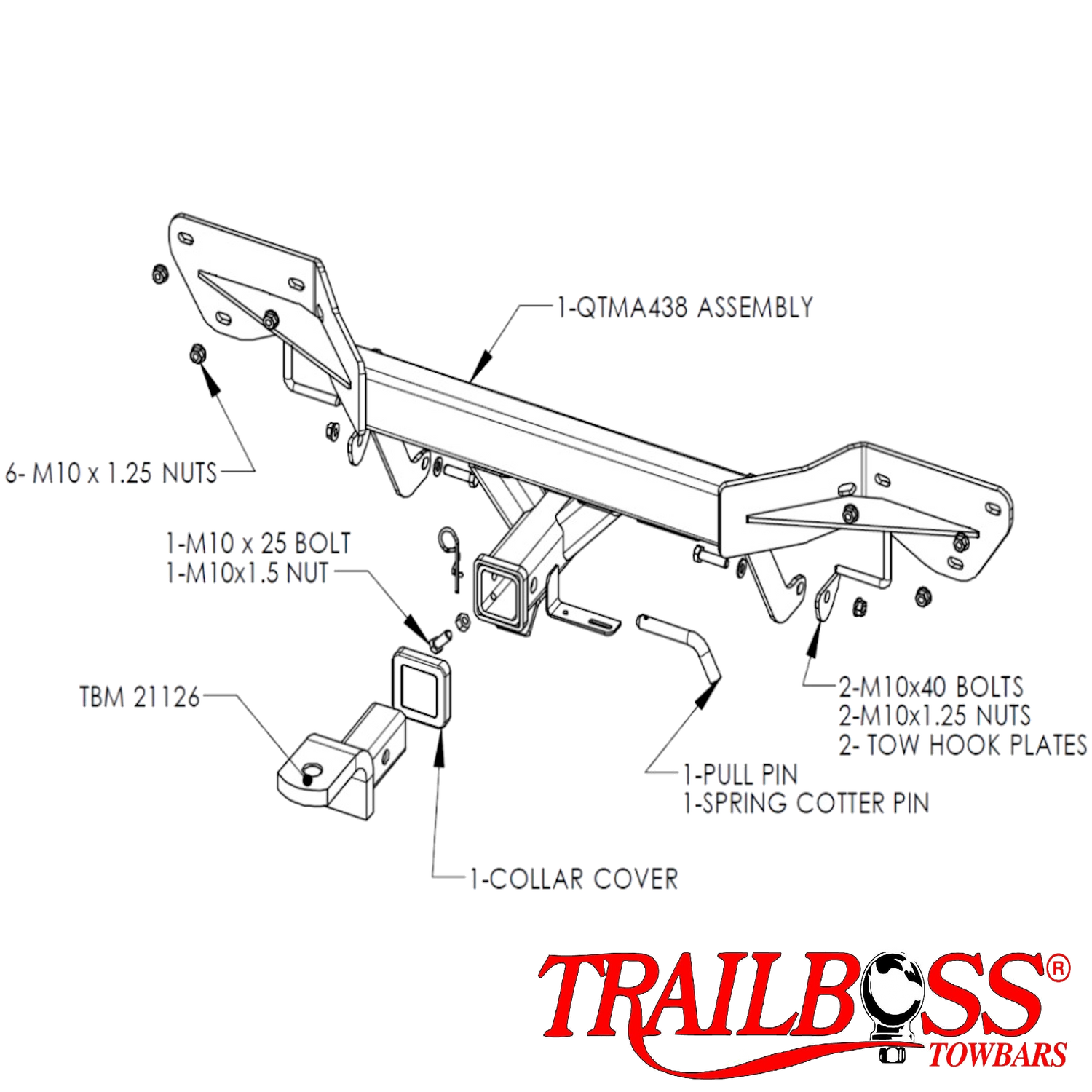 Mazda 6 GH1051  Wagon 04/2008 - 02/2010 - Towbar Kit