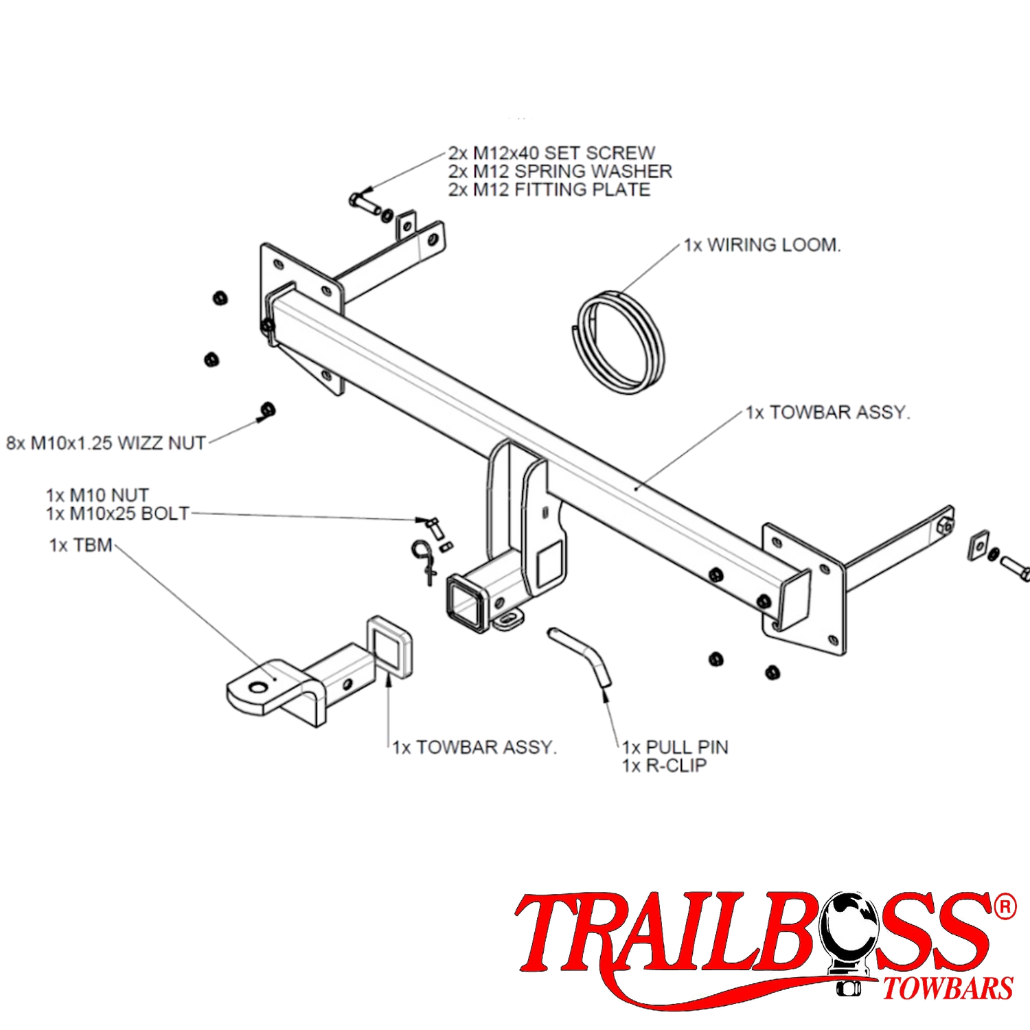 Mazda CX-7 SUV 12/2009 - 02/2012 (Not AdBlue) - Towbar Kit