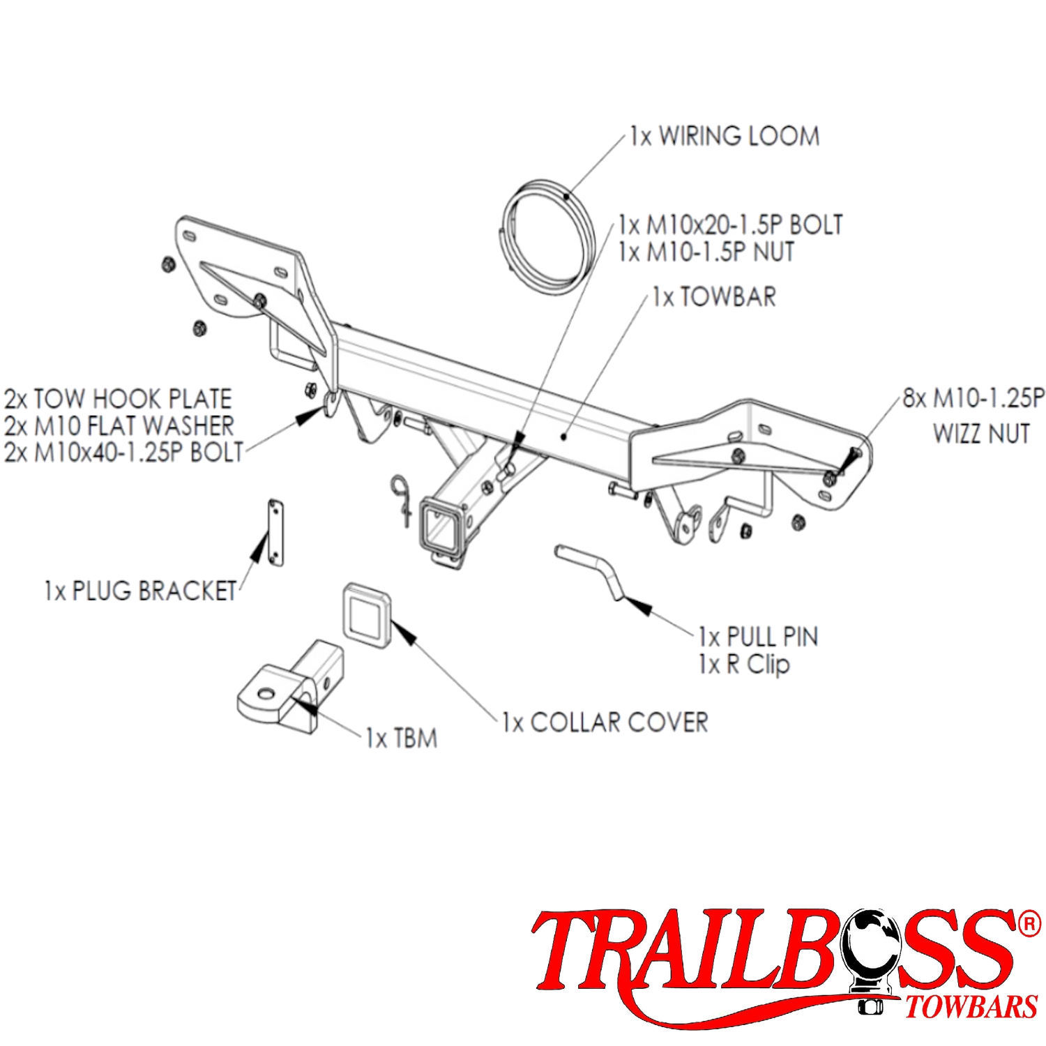 Mazda 6 GH1022 Wagon 03/2010 - 11/2012 - Towbar Kit