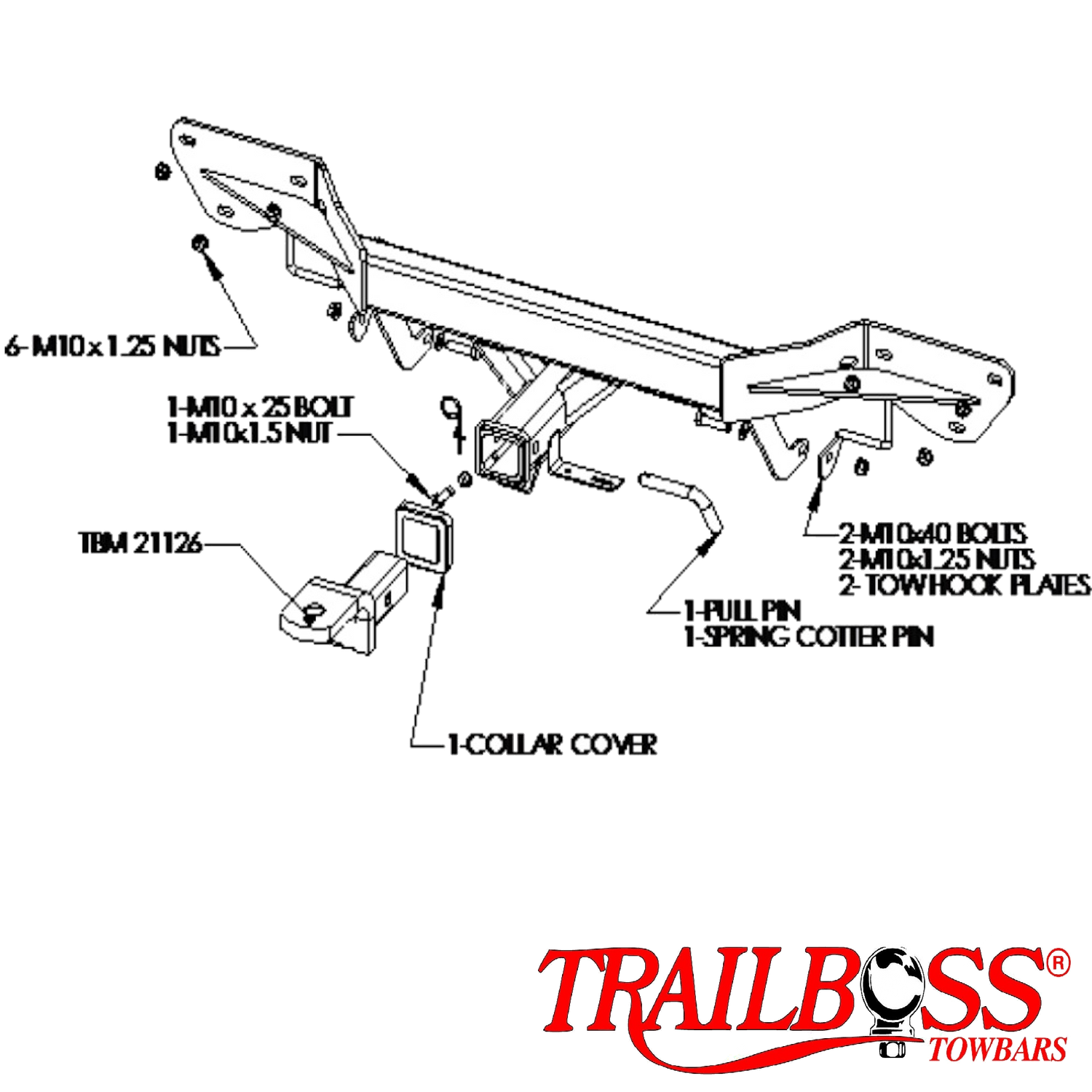Mazda 6 GH1022 Hatch 03/2010 - 12/2012 - Towbar Kit