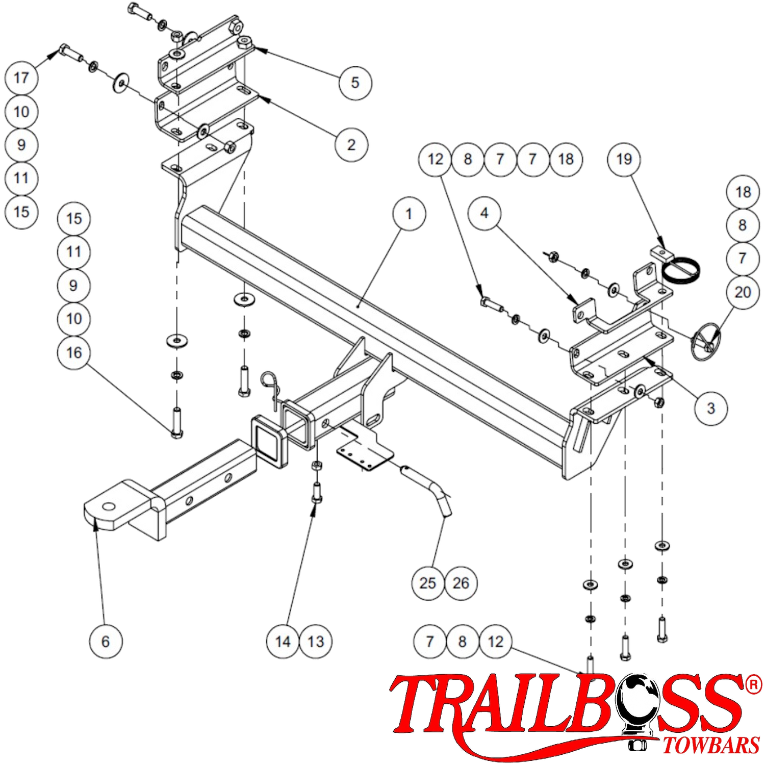 Renault Koleos HY SUV 09/2008 - 05/2016 - Towbar Kit