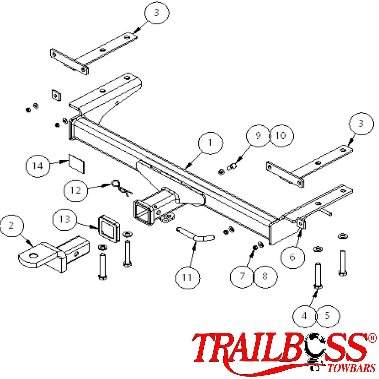 Land Rover Evoque L538 SUV (Inc Dynamic) NOT AUTOBIOGRAPHY 10/2011 - 11/2018 - Towbar Kit