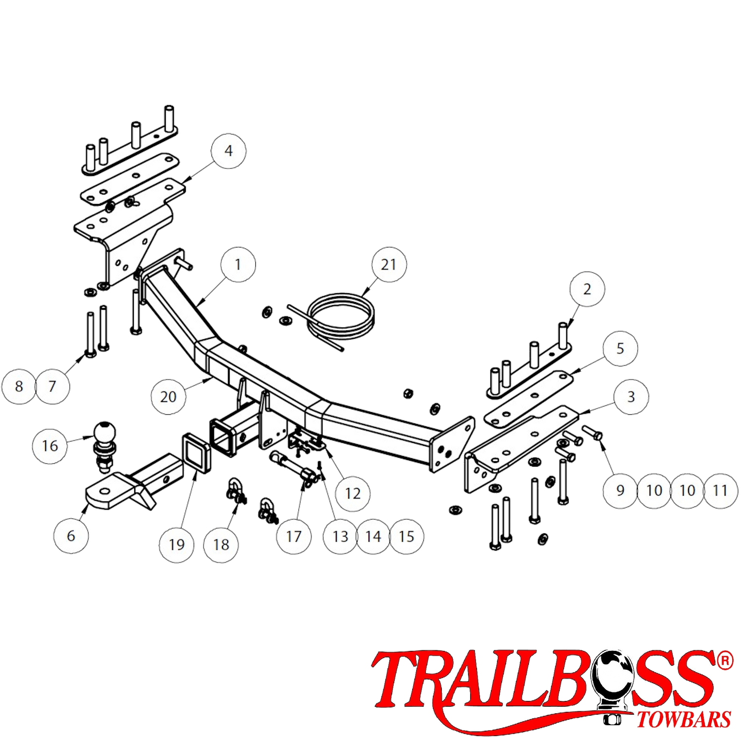 Land Rover Discovery Sport (5 Seat Only) L550 SUV 01/2015 - 07/2019 - Towbar Kit