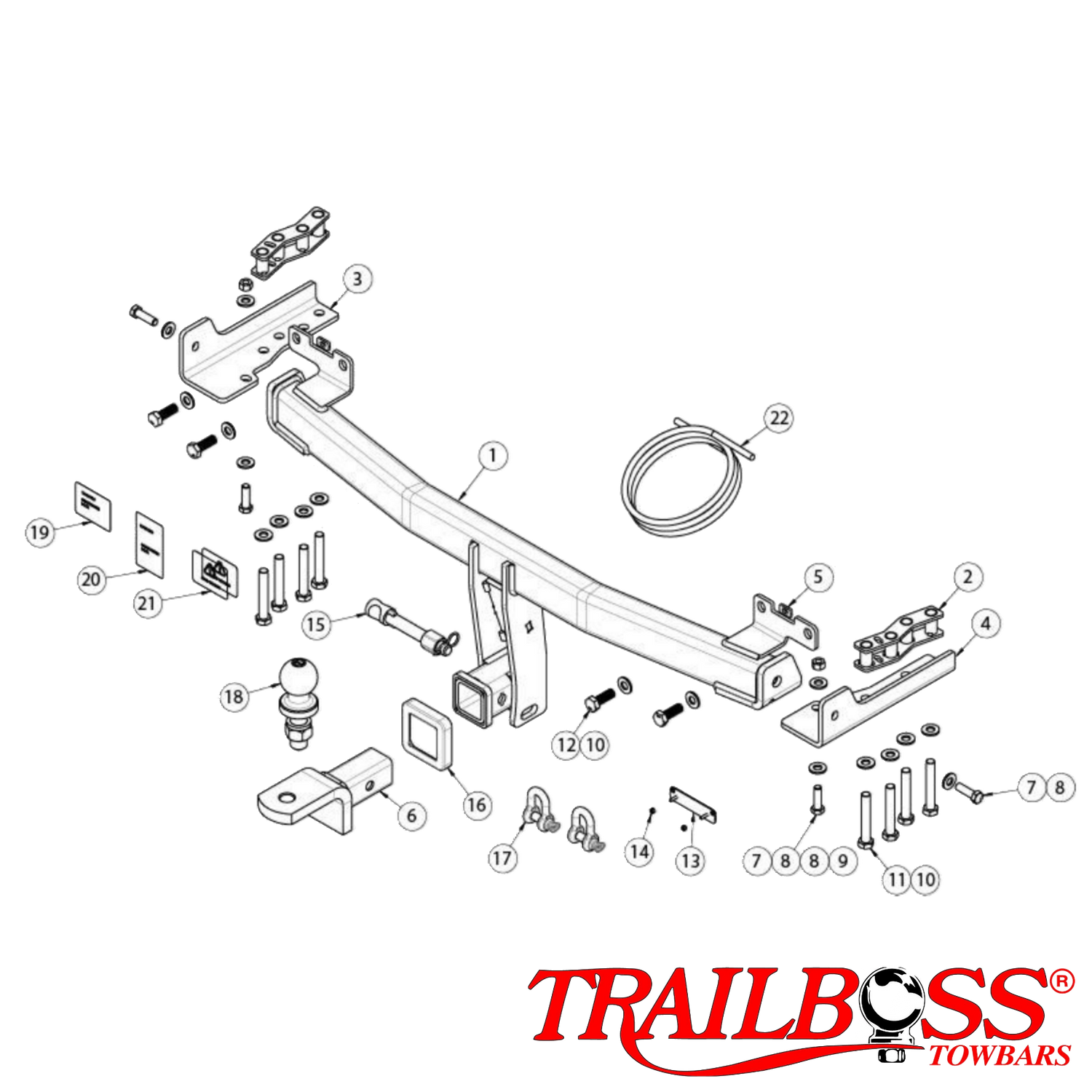 Land Rover Evoque L551 SUV 12/2018 - 11/2020 - Towbar Kit