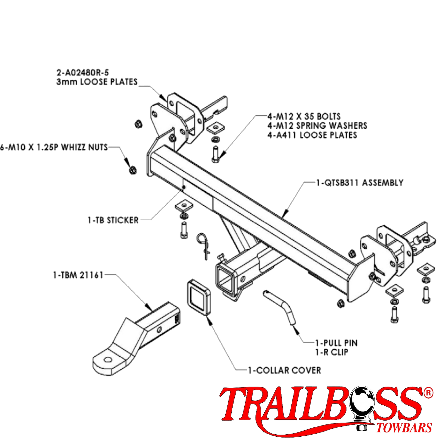 Subaru Impreza GH, GR Hatch 09/2007 - 10/2011 (Inc WRX) - Towbar Kit