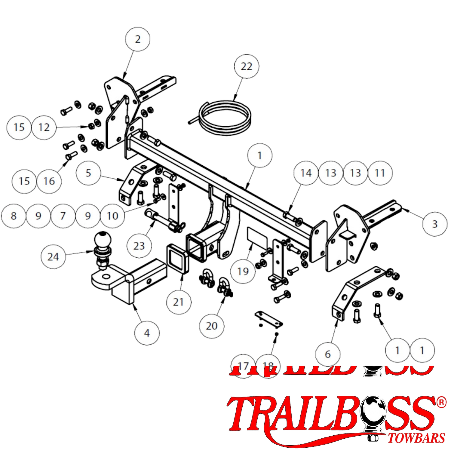 Subaru XV SUV 01/2012 - 05/2017 - Towbar Kit