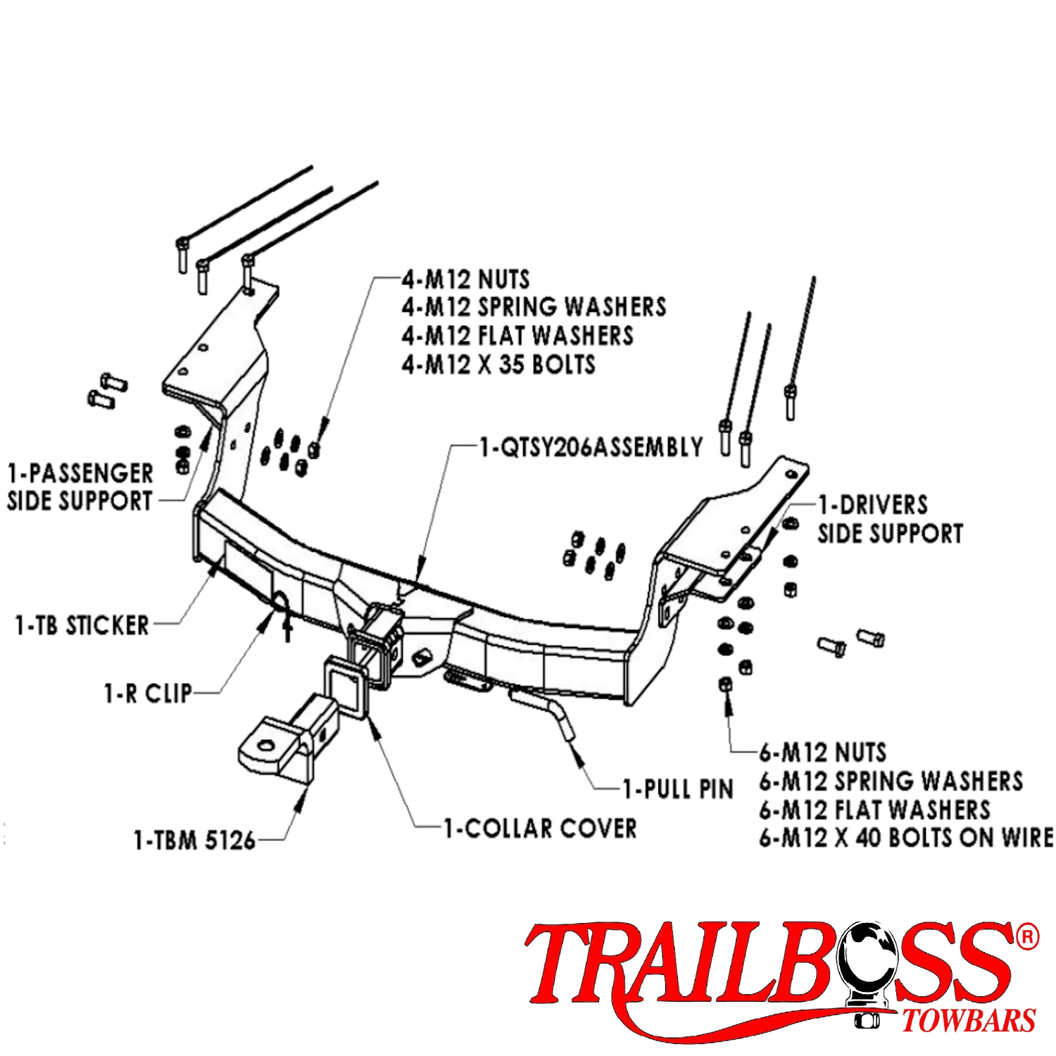 SsangYong Kyron SUV 02/2006 - 12/2012 - Towbar Kit