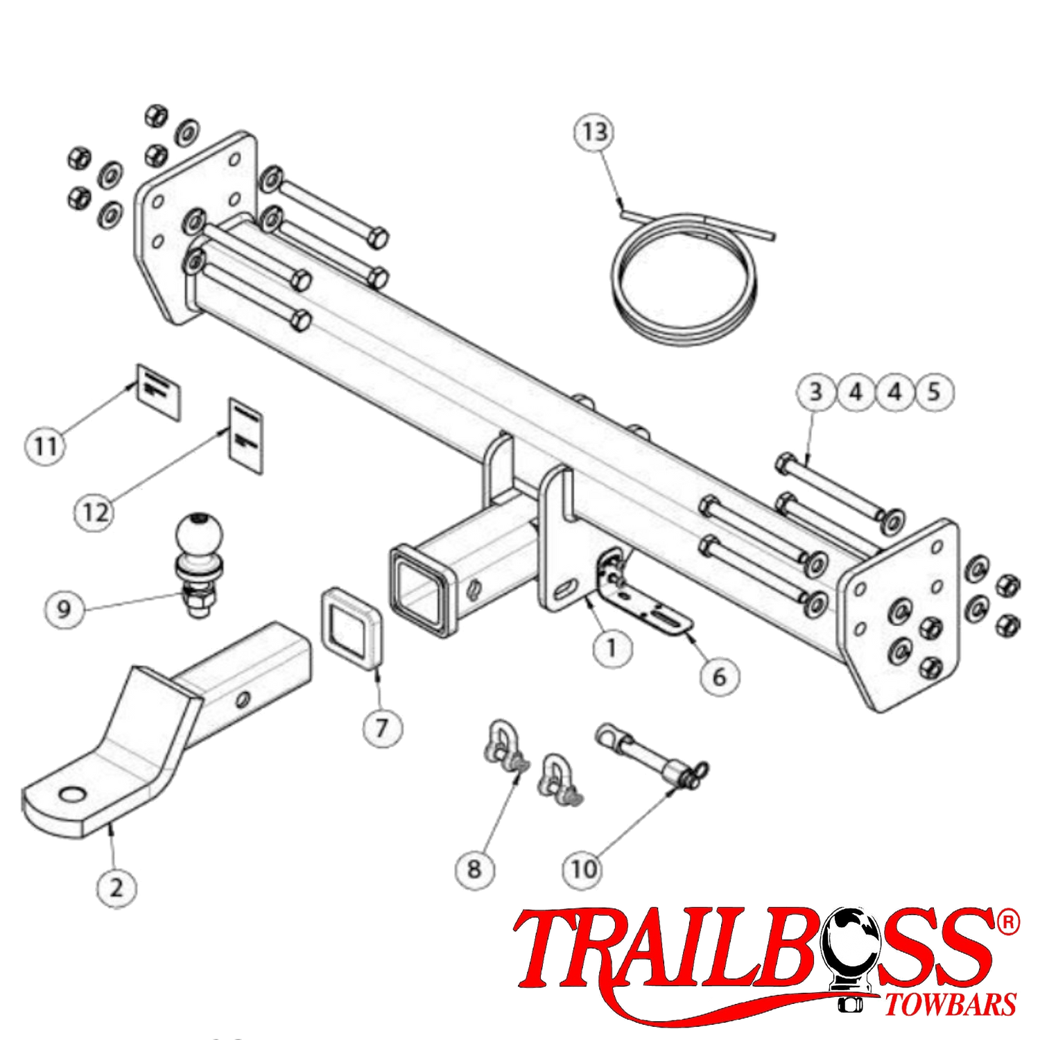 Volkswagen Crafter SY1 FWD 35 Series Cab Chassis 08/2017 - On - Towbar Kit