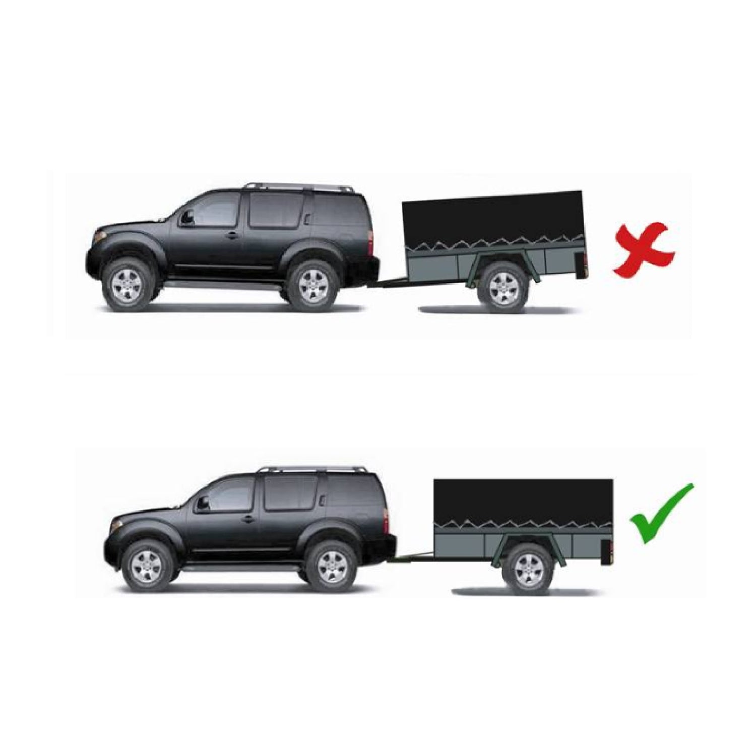 Pro Series 800lb Heavy Duty Weight Distribution Kit with Round 30" Spring Arms / Suits 6" A Frame