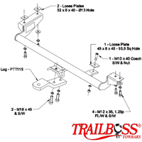 Toyota Corolla Seca AE101 & AE102 Hatch 09/1994 - 11/1999 - Towbar Kit