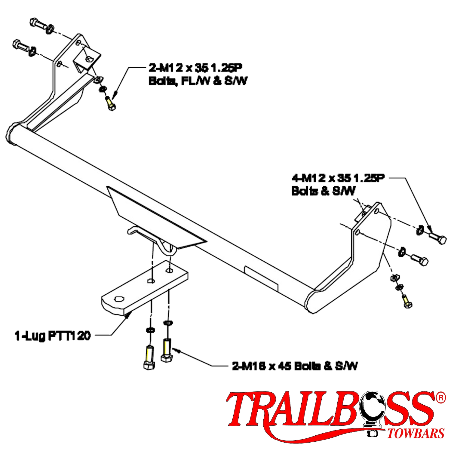 Toyota Spacia People Mover 01/1998 - 12/2001 - Towbar Kit