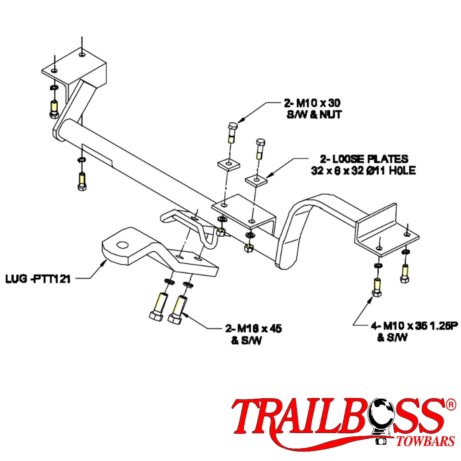 Toyota Starlet Hatch 05/1996 - 10/1999 - Towbar Kit