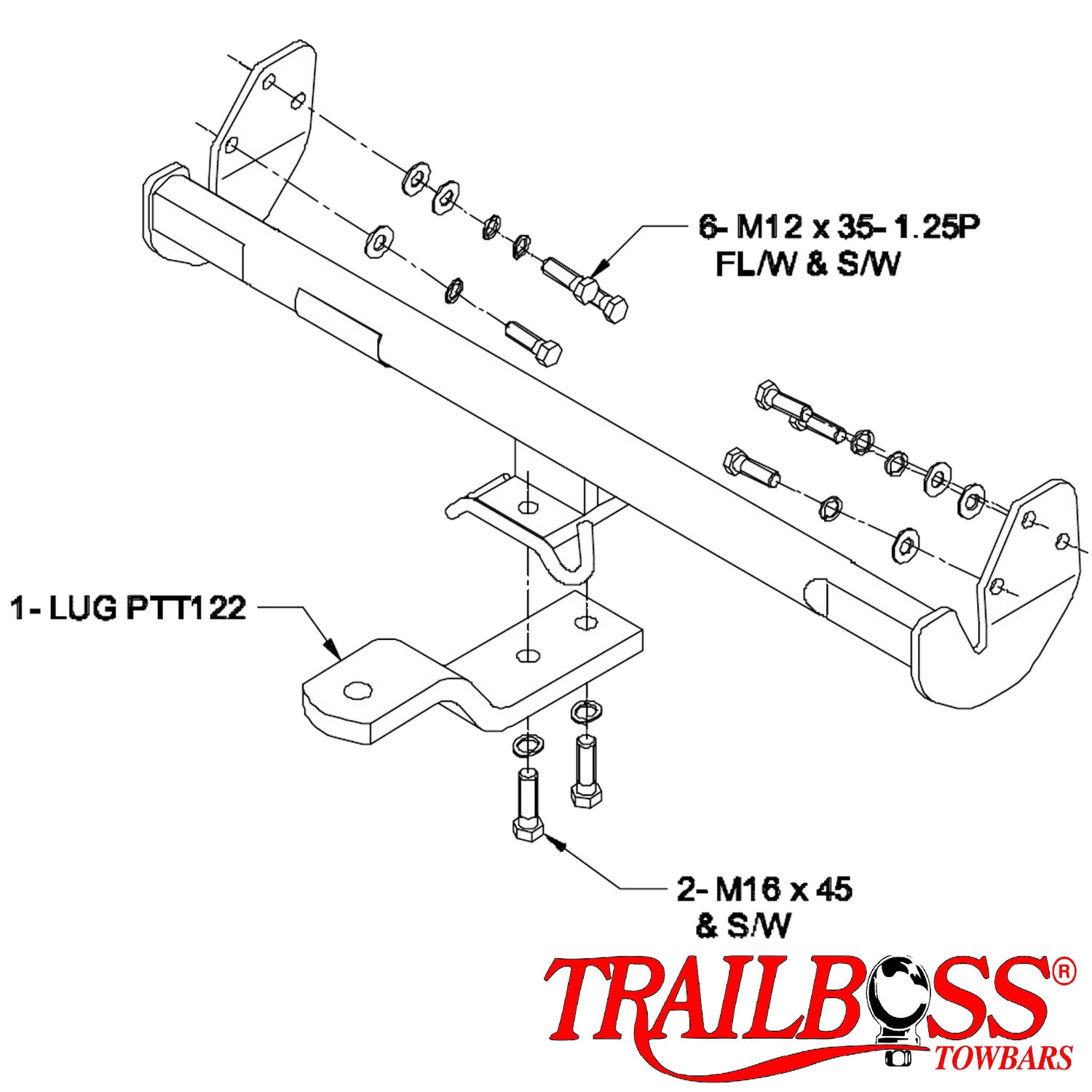Toyota Corolla Seca Hatch 08/1998 - 11/2001 - Towbar Kit