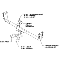 Toyota Corolla ZZE122 Sedan 12/2001 - 04/2007 - Towbar Kit