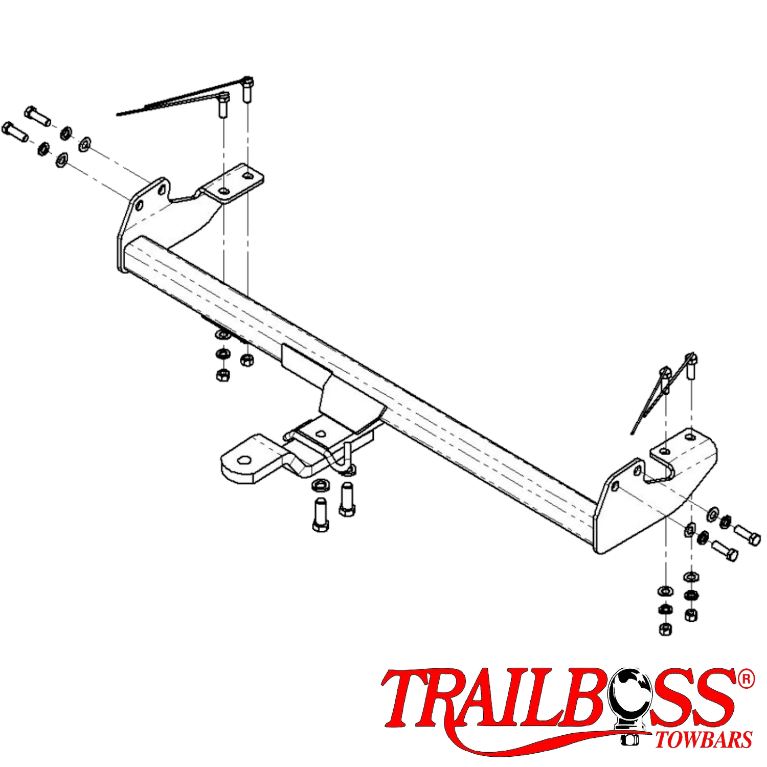 Toyota HiLux 4wd Styleside Tub Body Without Bumper 04/2005 - 08/2015 - Towbar Kit