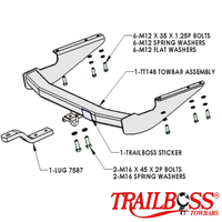 Toyota Tarago People Mover 03/2006 - 06/2021 (Exposed towbar design)- Towbar Kit