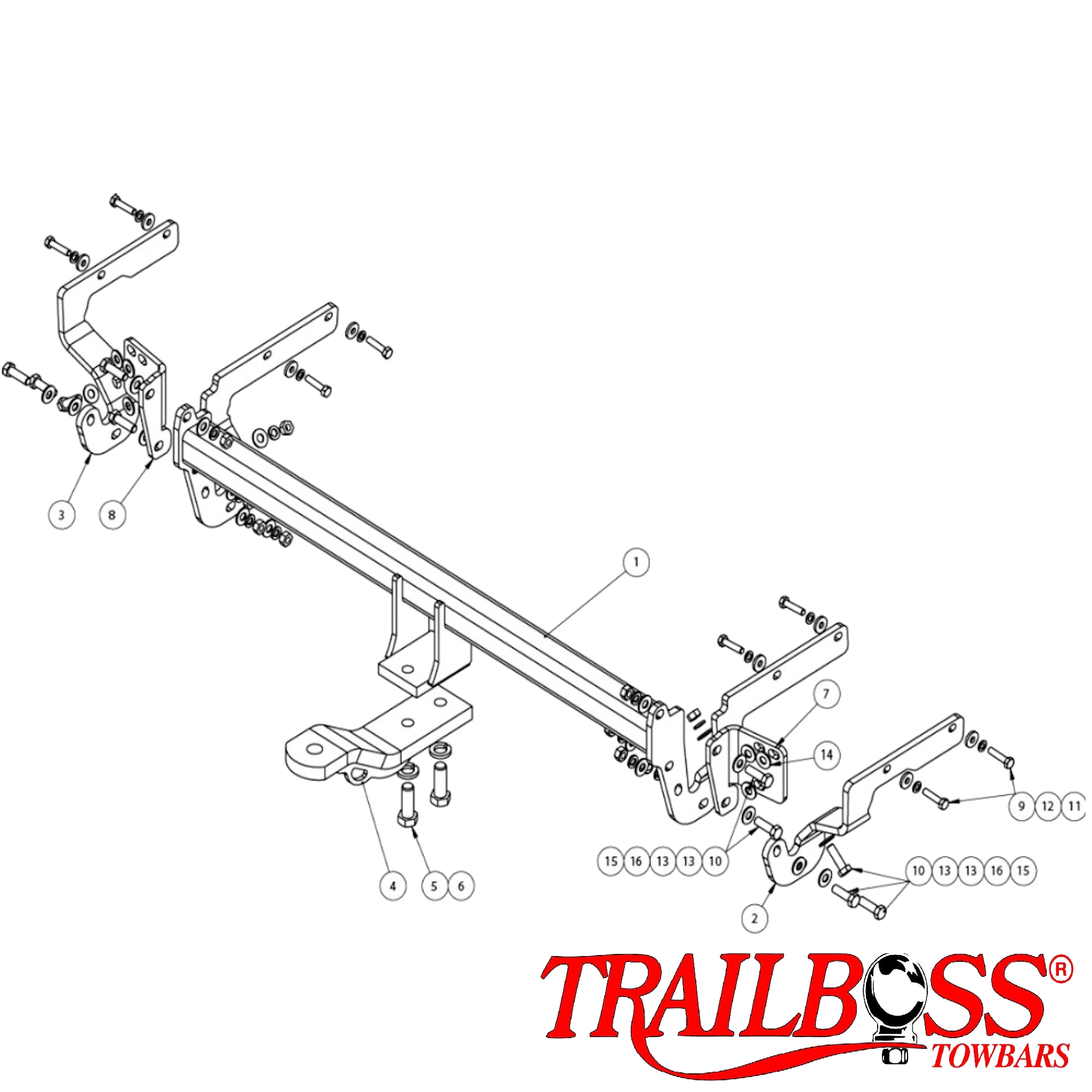 Toyota Aurion Sedan 04/2012 - 03/2015 - Towbar Kit - STANDARD DUTY