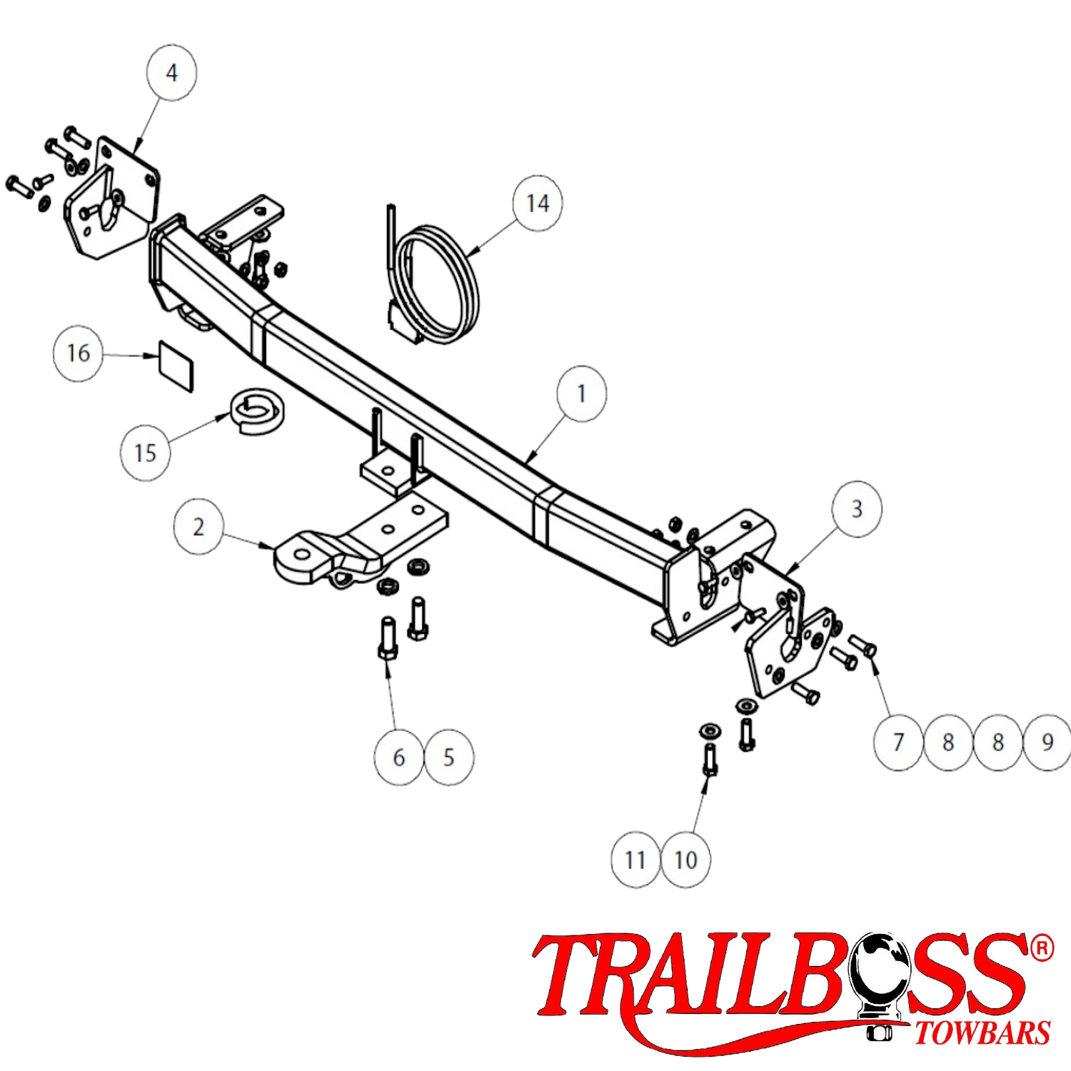 Toyota Corolla ZRE172 Sedan 02/2014 - 09/2019 - Towbar Kit