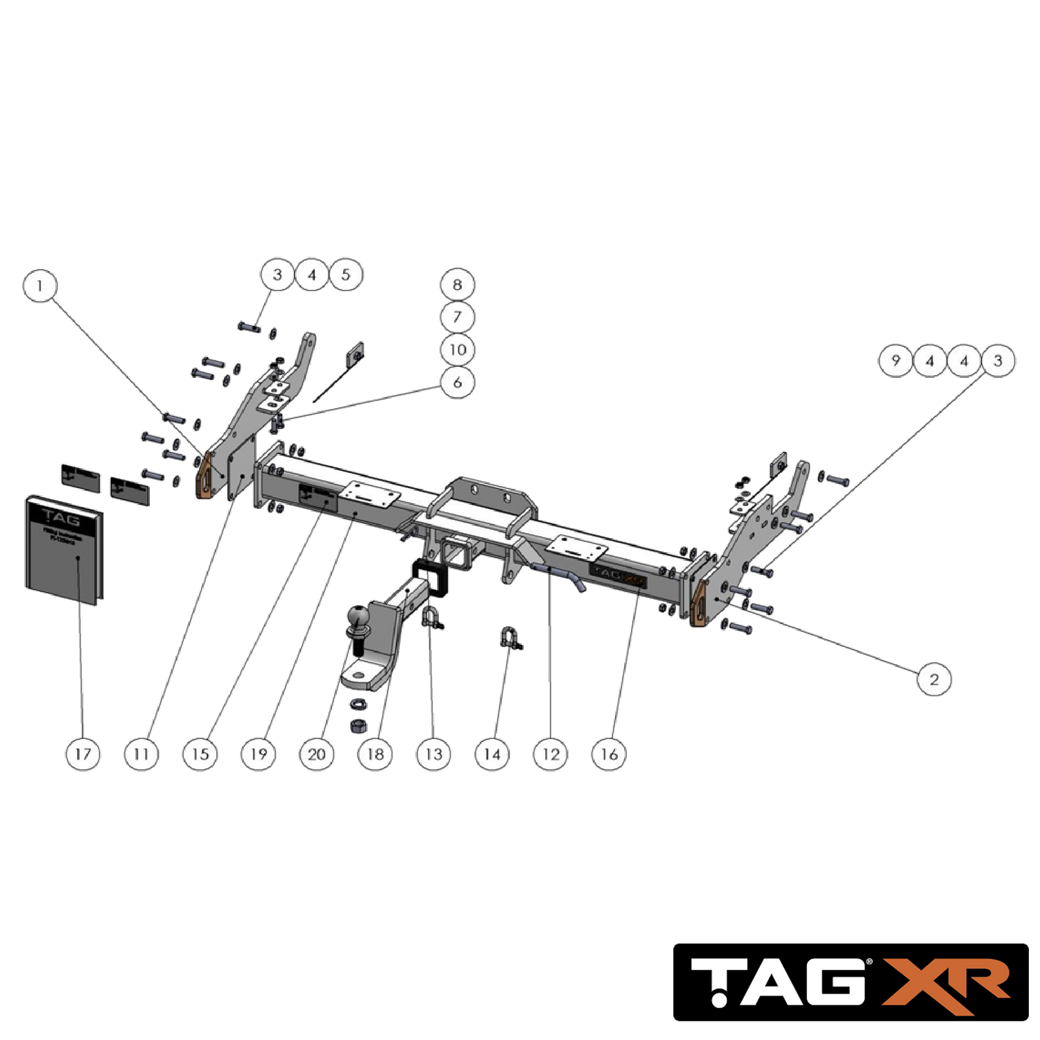 Toyota HiLux 4wd Cab Chassis Without Bumper 04/2005 - 08/2015 - Towbar Kit