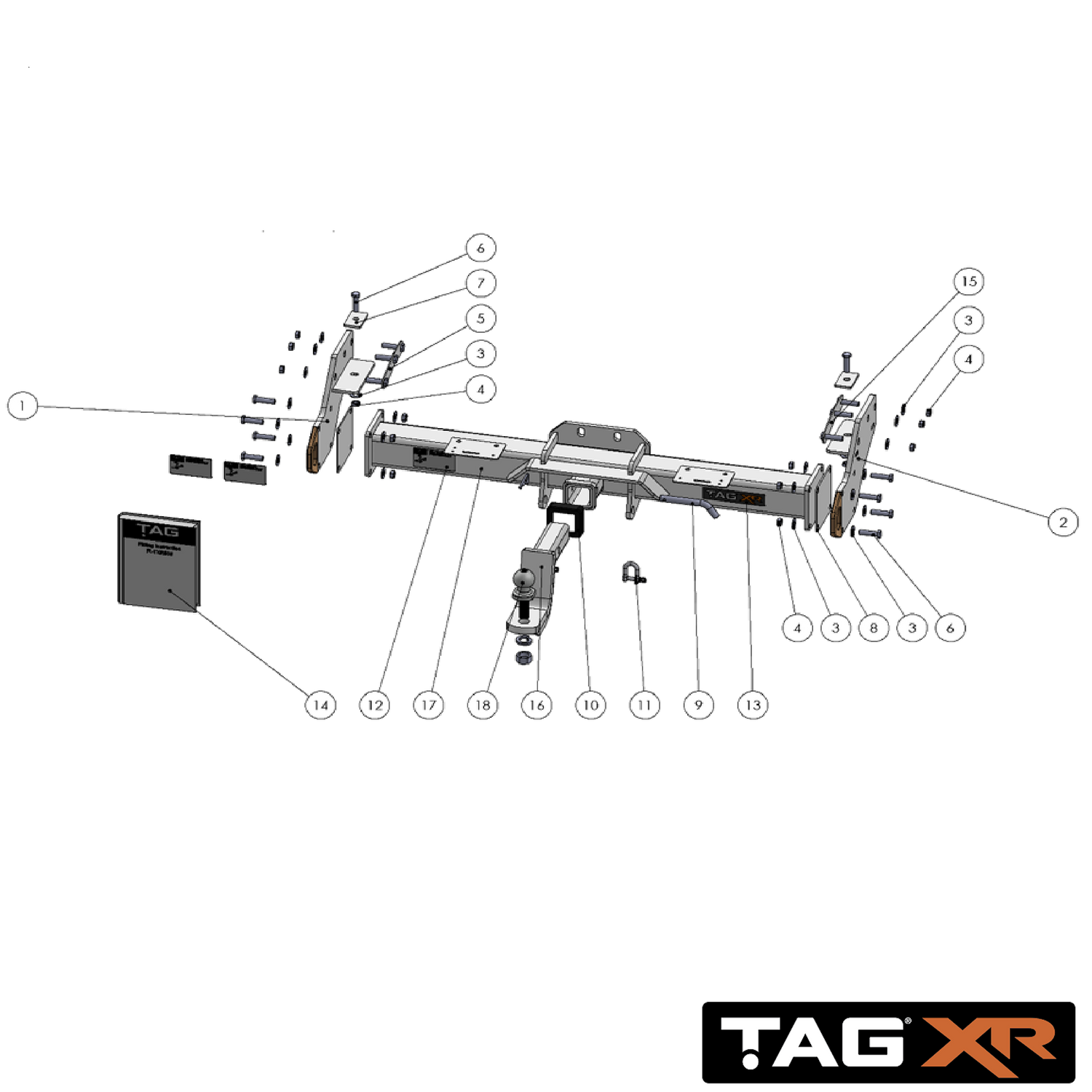 Mitsubishi Triton MR 2wd & 4wd Cab Chassis No Bumper 11/2018 - 01/2024- Towbar Kit