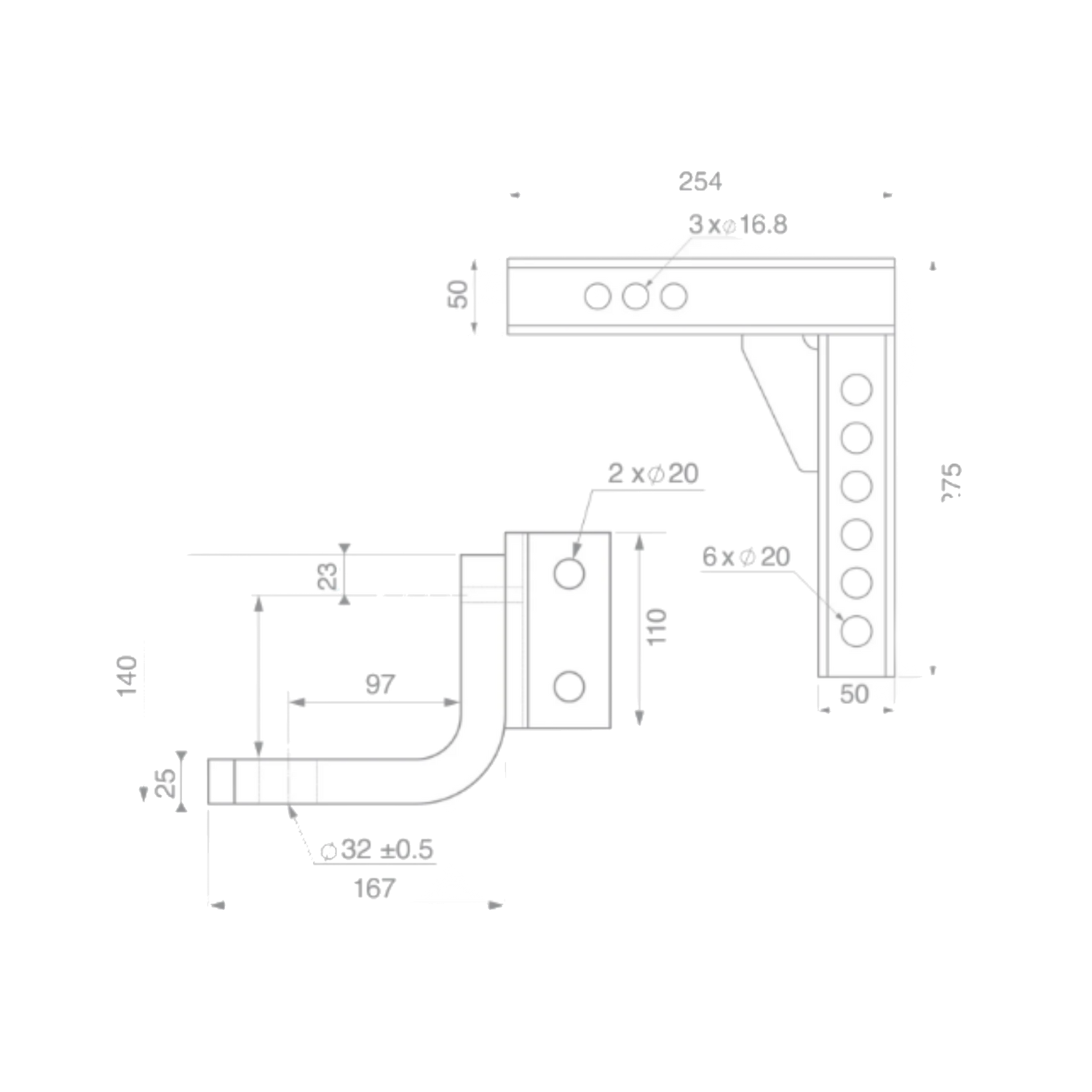 TAG Adjustable Heavy Duty Ballmount Rated to 4500kg