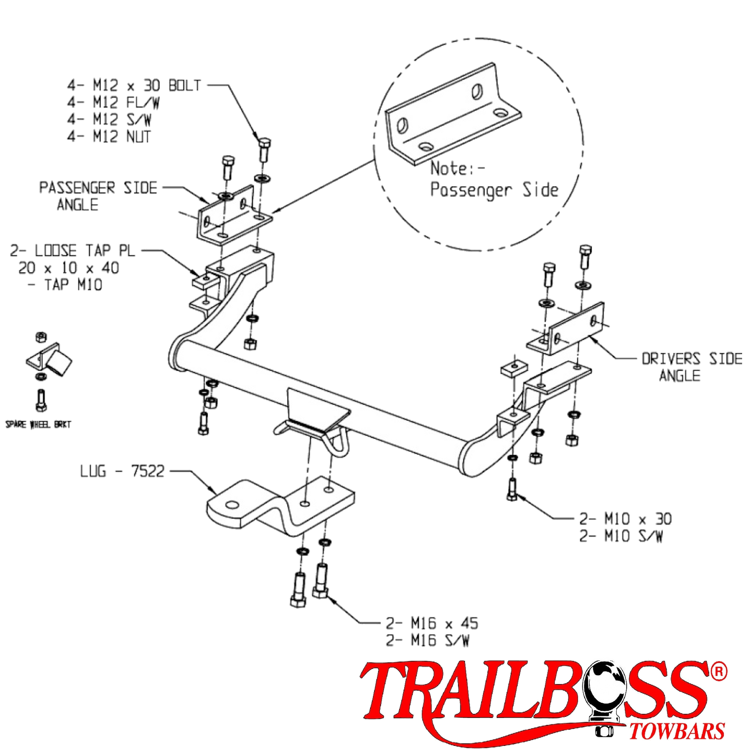 Volkswagen Transporter T4 Van 10/1996 - 07/2004 - Towbar Kit